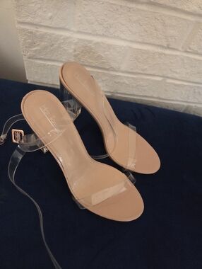 Clear Strap Women’s Block Heel Sandals